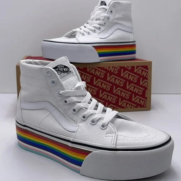 Vans WMNS Sk8-Hi Tapered Pride Rainbow Platform Sneakers 
VN0A7Q5PRNC - Picture 14 of 16